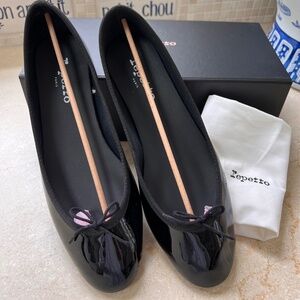 REPETTO CENDRILLON RUBBER SOLE BALLET FLAT 38.5 NWT
